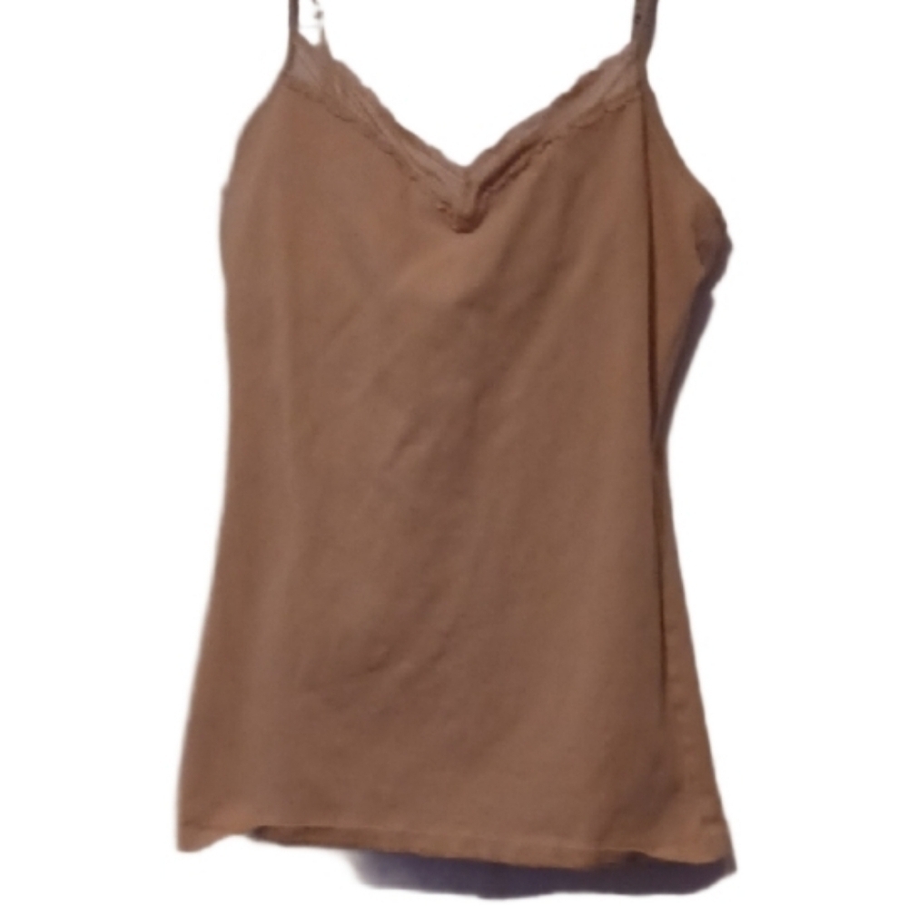 -- Express Women's Tan Lace Trim Cami Top Size Small